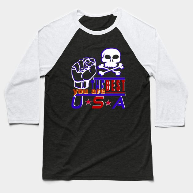 You Are The Best USA Design The Strongest Sea Pirates- Iron Hand Baseball T-Shirt by Top-you